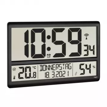 Sveglia digitale TFA-Dostmann 60.4520.01 nera a batteria