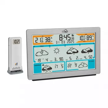 TFA-Dostmann TFA.me argento LCD a batteria Wi-Fi anemometro igrometro termometro