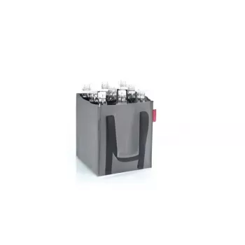 Portabottiglie Reisenthel Bottlebag grigio poliestere 240x240x280mm