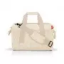 Borsa a mano Reisenthel allrounder M – poliestere medium 18 L, 400×240 mm, beige con tracolla marrone