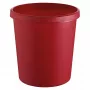 Cestino portarifiuti rotondo in plastica rosso Helit H6105825