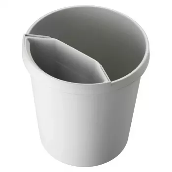 Cestino portarifiuti Helit H6105882 18 L rotondo in plastica grigio