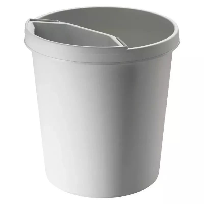 Cestino portarifiuti Helit H6105882 18 L rotondo in plastica grigio