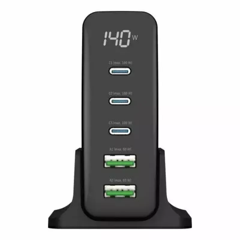 Caricabatterie da interno Ansmann DC5140PD universale nero ricarica rapida USB
