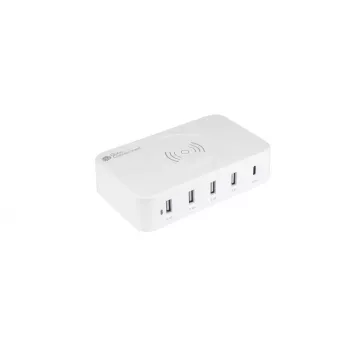 Caricabatterie mobile Alcasa PCA-D005W universale bianco AC senza fili ricarica rapida