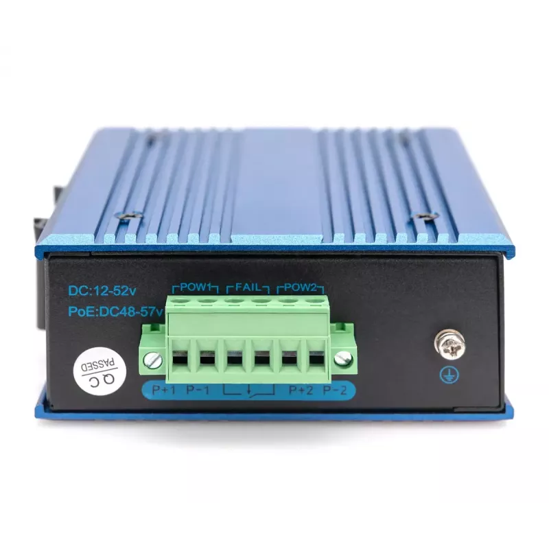 Switch di rete Digitus 4 porte Fast Ethernet PoE, industriale, unmanaged, 1 uplink SFP