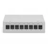 Patch panel DIGITUS desktop modulare vuoto, schermato, 8 porte, acciaio, grigio, montaggio a parete