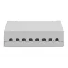 Patch panel DIGITUS desktop modulare vuoto, schermato, 8 porte, acciaio, grigio, montaggio a parete
