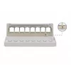 Patch panel DIGITUS desktop modulare vuoto, schermato, 8 porte, acciaio, grigio, montaggio a parete