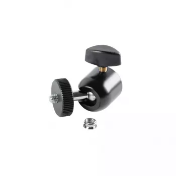 K&M 19695 adattatore snodato a sfera per treppiede, nero