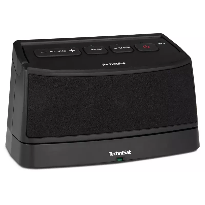 Diffusore stereo portatile TECHNISAT ISIBOX 1 — 4 W RMS, con filo e wireless, batteria ricaricabile integrata, USB-C, nero