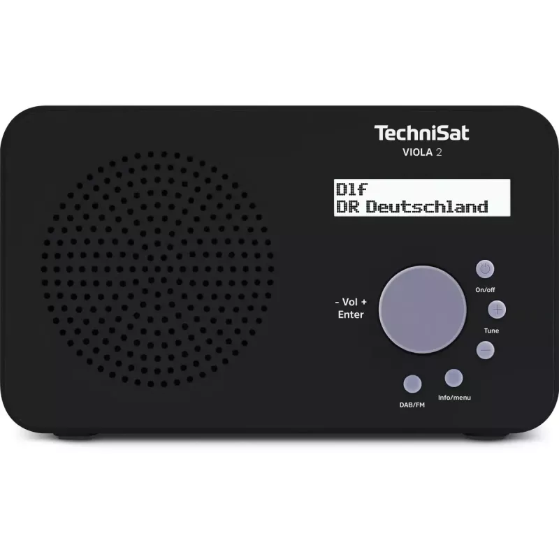 Radio portatile TECHNISAT VIOLA 2 – DAB+ e FM, display LCD, 1 W, jack 3,5 mm, nero