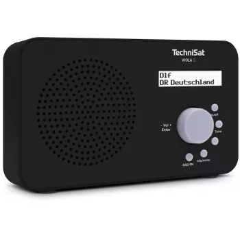 Radio portatile TECHNISAT VIOLA 2 – DAB+ e FM, display LCD, 1 W, jack 3,5 mm, nero