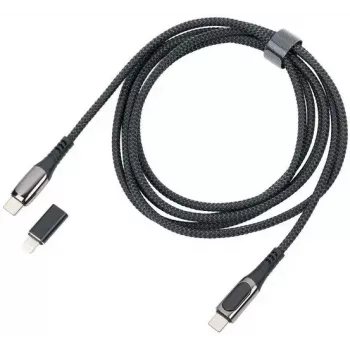 Cavo di ricarica TROIKA SPEEDY XL nero – cavo USB di ricarica e dati, modello CBL20/BK
