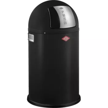 Pattumiera WESCO Pushboy Jr. 22 L nero opaco, coperchio push-open, pattumiera compatta per cucina