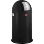 Pattumiera Wesco Pushboy 50 l, nero opaco, coperchio a pressione senza pedale
