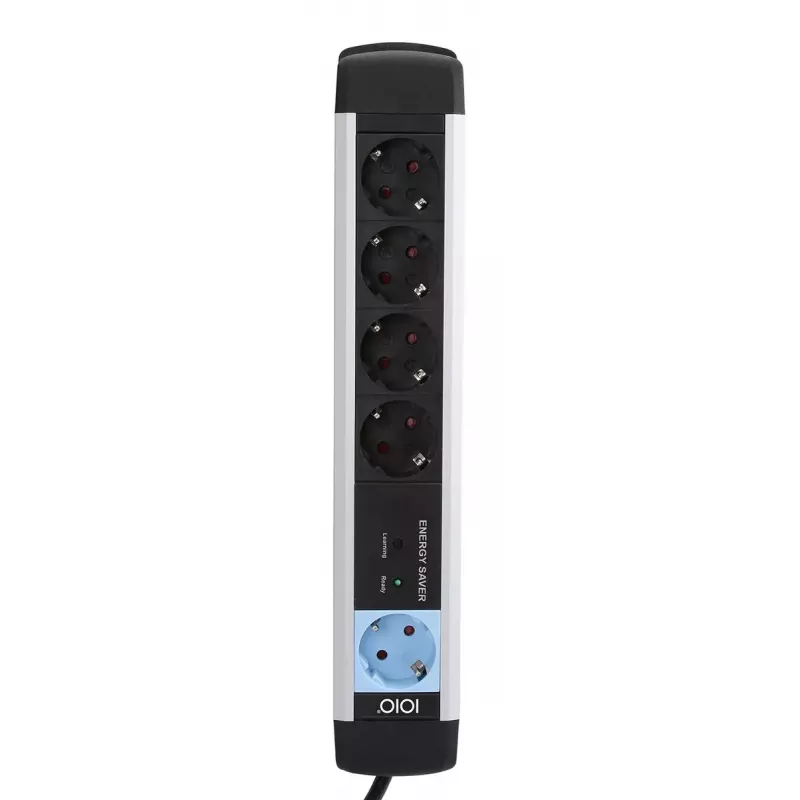 Ciabatta Olympia MS 2500 1,5 m 5 prese AC per interni nero argento