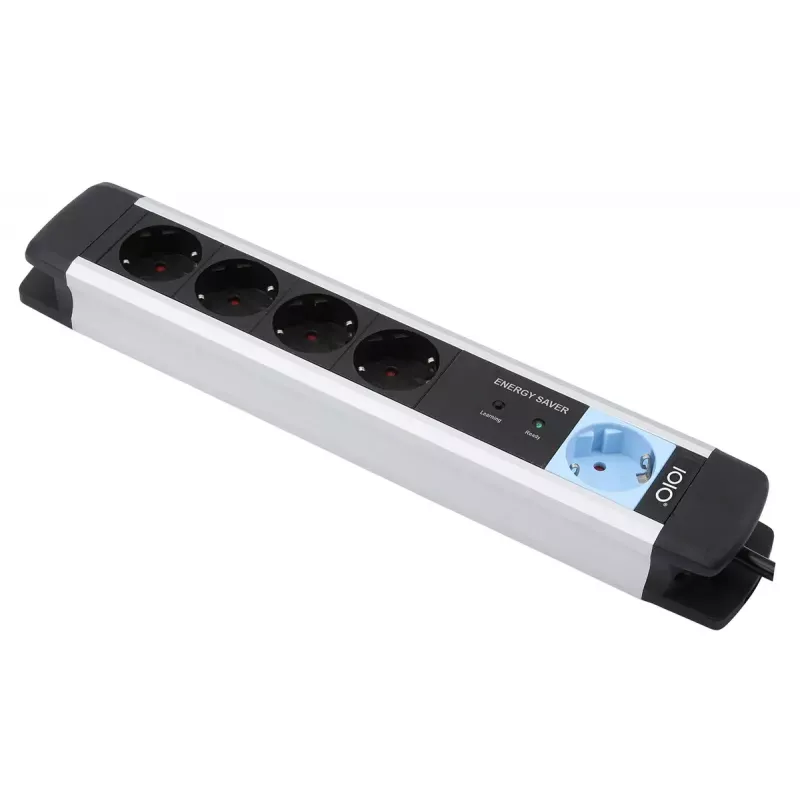 Ciabatta Olympia MS 2500 1,5 m 5 prese AC per interni nero argento