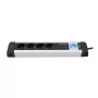 Ciabatta Olympia MS 2500 1,5 m 5 prese AC per interni nero argento