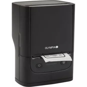 Etichettatrice Olympia PM 220 nera design compatto, modello 6302