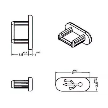 Tappo di protezione per connettore femmina USB Micro-B DeLOCK 64007