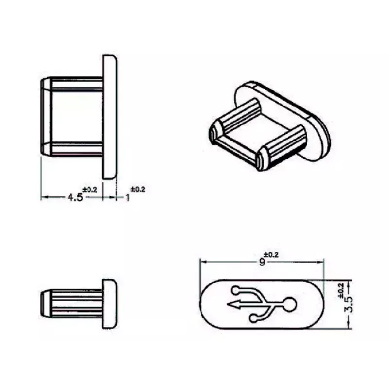 Tappo di protezione per connettore femmina USB Micro-B DeLOCK 64007