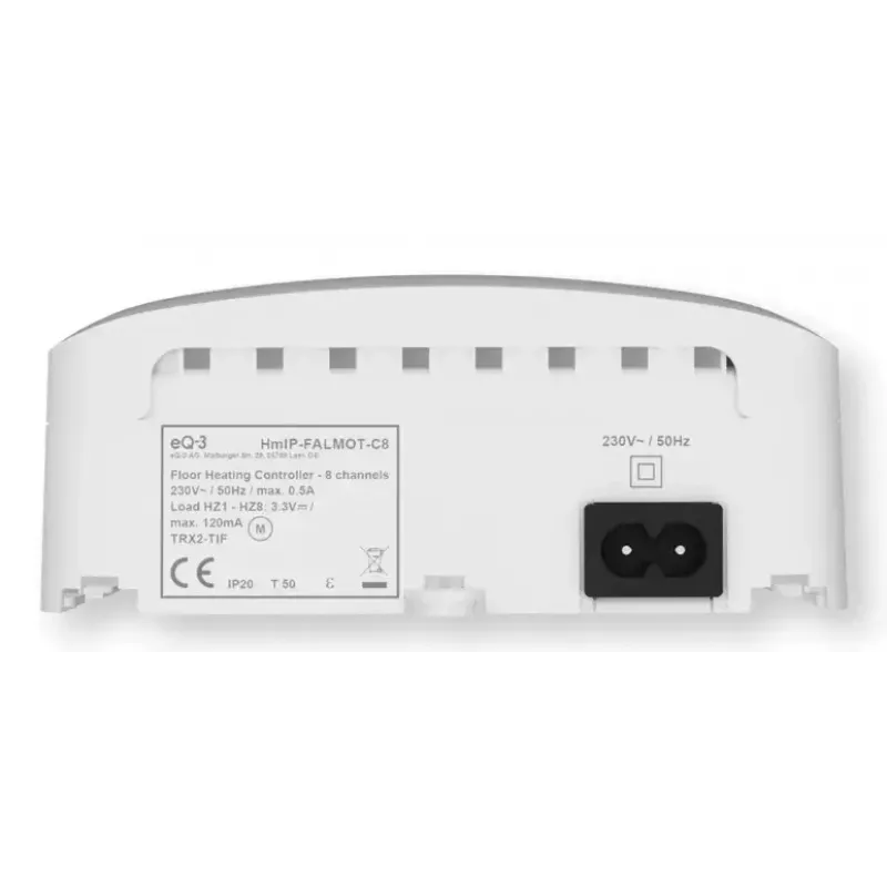 Regolatore per riscaldamento a pavimento 8 canali motorizzato, eQ-3 Homematic IP, termostato digitale (RF, AC 230 V)