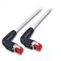 EFB Elektronik K4137GR.3 cavo patch RJ45, Cat.6A S/FTP, angolato 2x90°, 3 m, grigio
