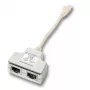 EFB Elektronik K5123.015 Adattatore a T, Cat.5e 10/100BaseT/ISDN, da RJ45 a 2x RJ45, 0,15 m, argento/bianco