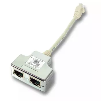 EFB Elektronik K5125.015 Adattatore a T 1:1 parallelo, da RJ45 a 2x RJ45, 0,15 m, bianco