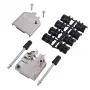 EFB Elektronik DTZK37-K Cappuccio D-Sub completamente in metallo, 37 pin, argento