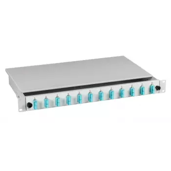 EFB Elektronik B71203.12OM3 Box di giunzione per fibra ottica, SC 50/125 µm OM3, 12 pigtail/6 accoppiatori, estraibile