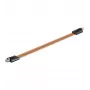 Goobay 67246 Passante per finestra SAT, extra piatto, 0,5 m, F femmina, marrone/nero