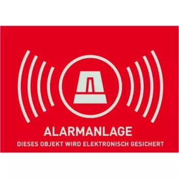 ABUS AU1322 Adesivo di avvertimento allarme, 148 x 105 mm
