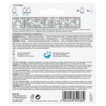 Gancio universale da interno Tesa 77762-00000-01 – bianco, confezione da 2