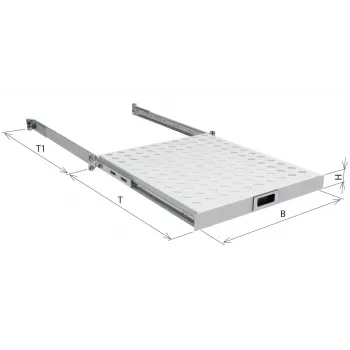 Ripiano per rack EFB Elektronik 19 pollici 1HE estraibile portata massima 30 kg