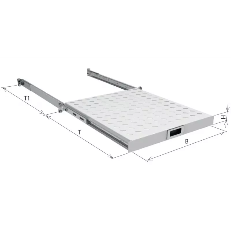 Ripiano per rack EFB Elektronik 19 pollici 1HE estraibile portata massima 30 kg