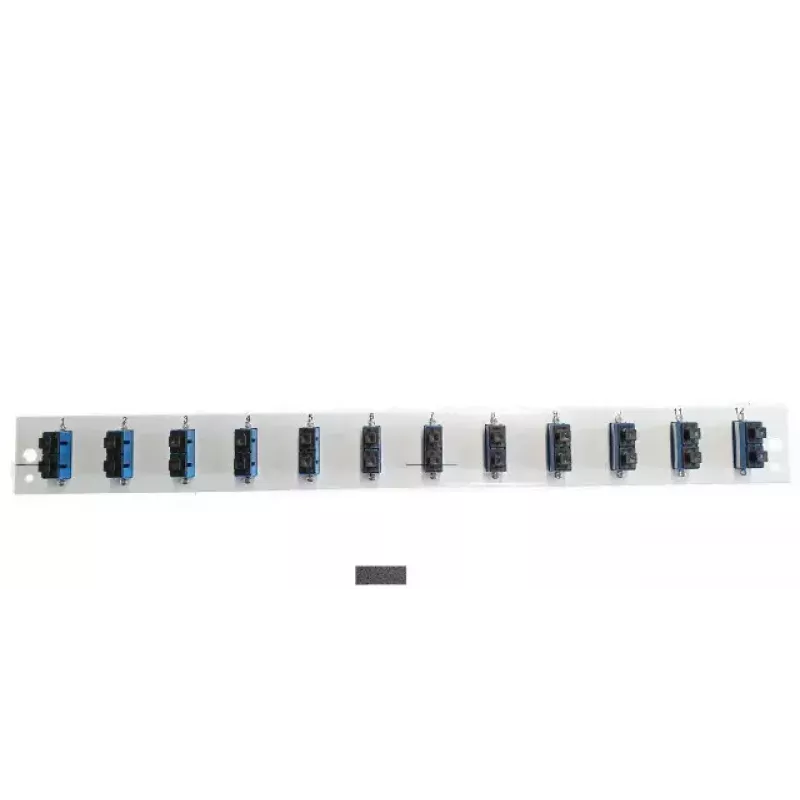 Accessorio per patch panel EFB Elektronik SB-FP-12SC-D-V-OM3 — montaggio rack 1U, 12 SC, grigio, 432×13×43,5 mm