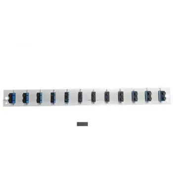 Accessorio patch panel EFB Elektronik SB-FP-12SC-D-V-OM4 — montaggio rack 1U, 432×13×43,5 mm, grigio