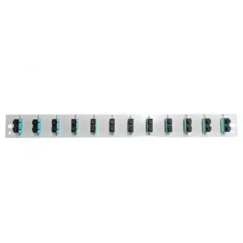 Accessorio patch panel EFB Elektronik SB-FP-12SC-D-V-OM4 — montaggio rack 1U, 432×13×43,5 mm, grigio