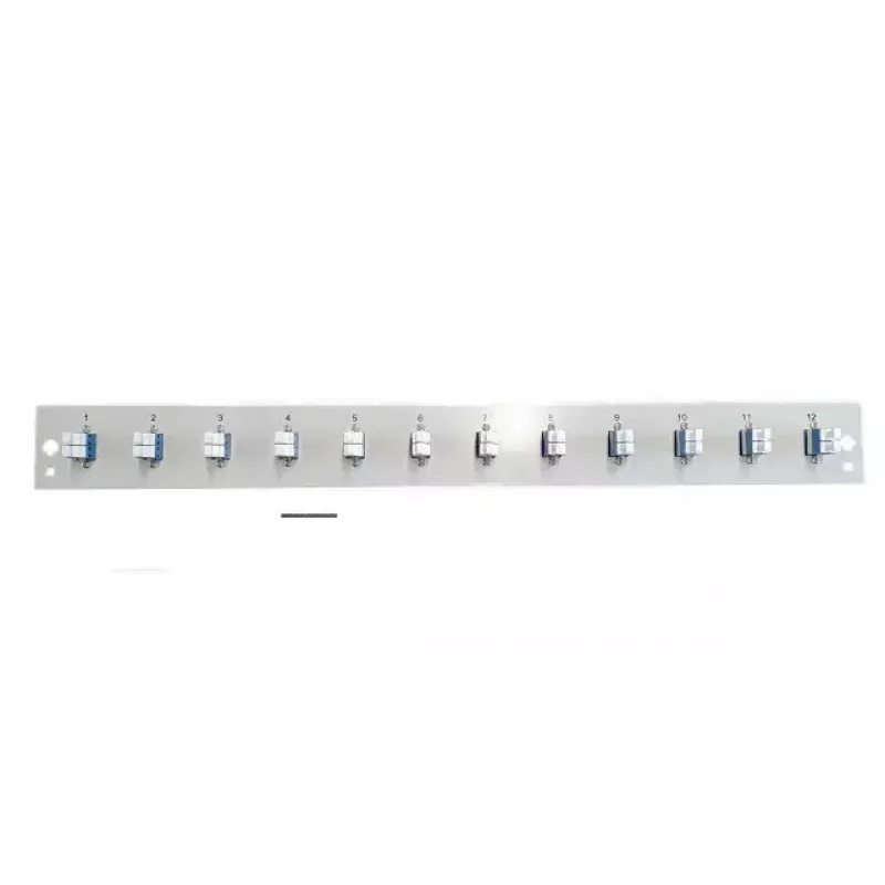 EFB Elektronik SB-FP-12SC-S-OM4 Pannello frontale con 12 accoppiatori LC duplex OM4, grigio, 1U