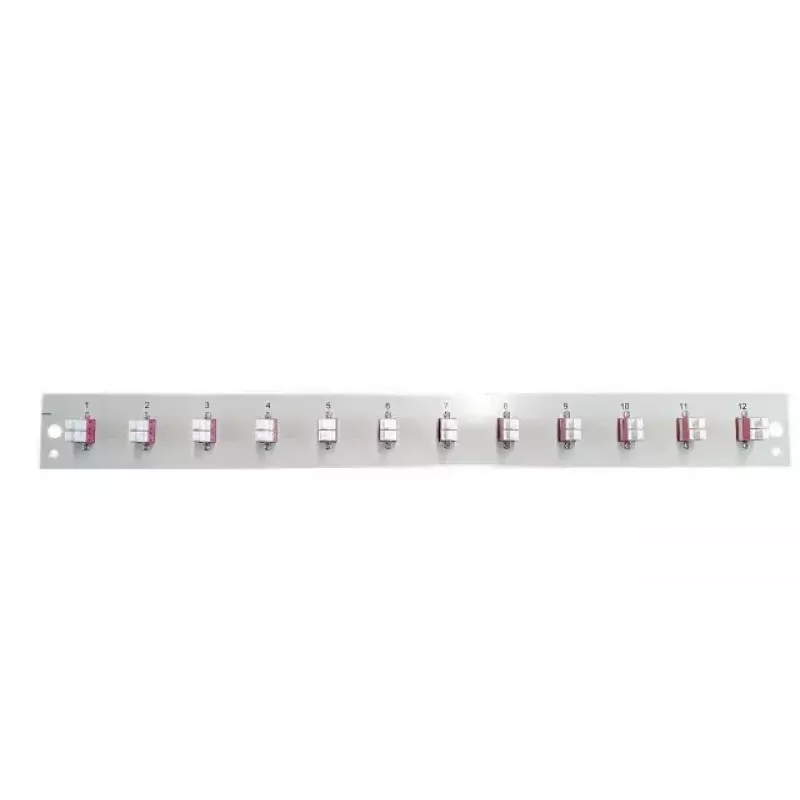 EFB Elektronik SB-FP-12SC-S-OM4 Pannello frontale con 12 accoppiatori LC duplex OM4, grigio, 1U
