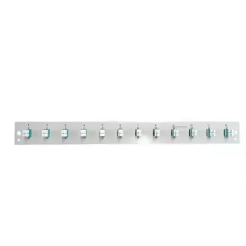 EFB Elektronik SB-FP-12SC-S-OM4 pannello frontale con 12 accoppiatori LC duplex OM4, grigio, 1U