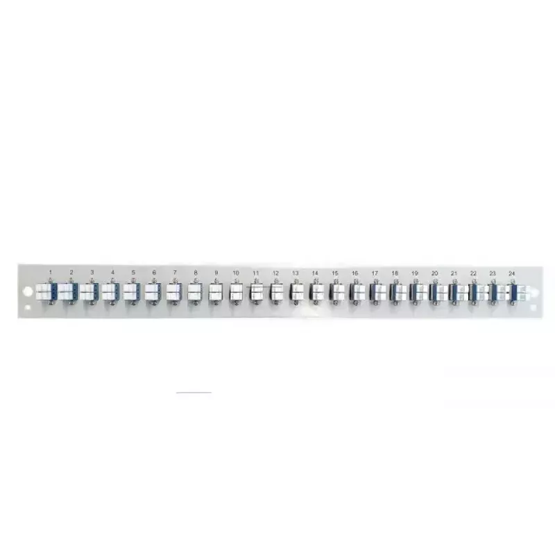 Accessorio patch panel EFB Elektronik SB-FP-24SC-S-OM4 — montaggio rack 1U, 432×13×43,5 mm, grigio
