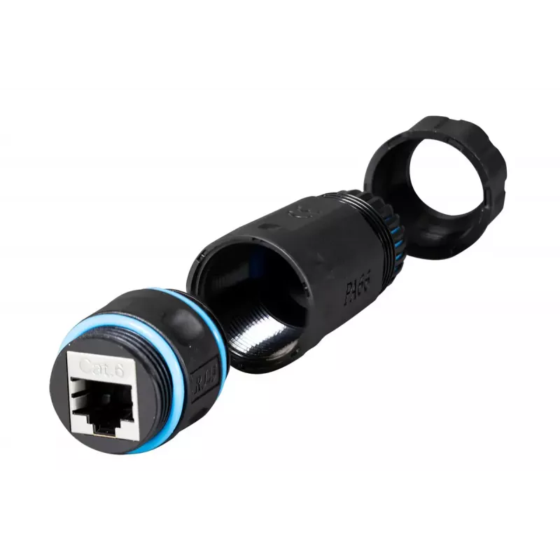 Adattatore RJ45 Cat.6 IP68 EFB Elektronik modello IP68DFKRJ45WP – connettore Ethernet impermeabile