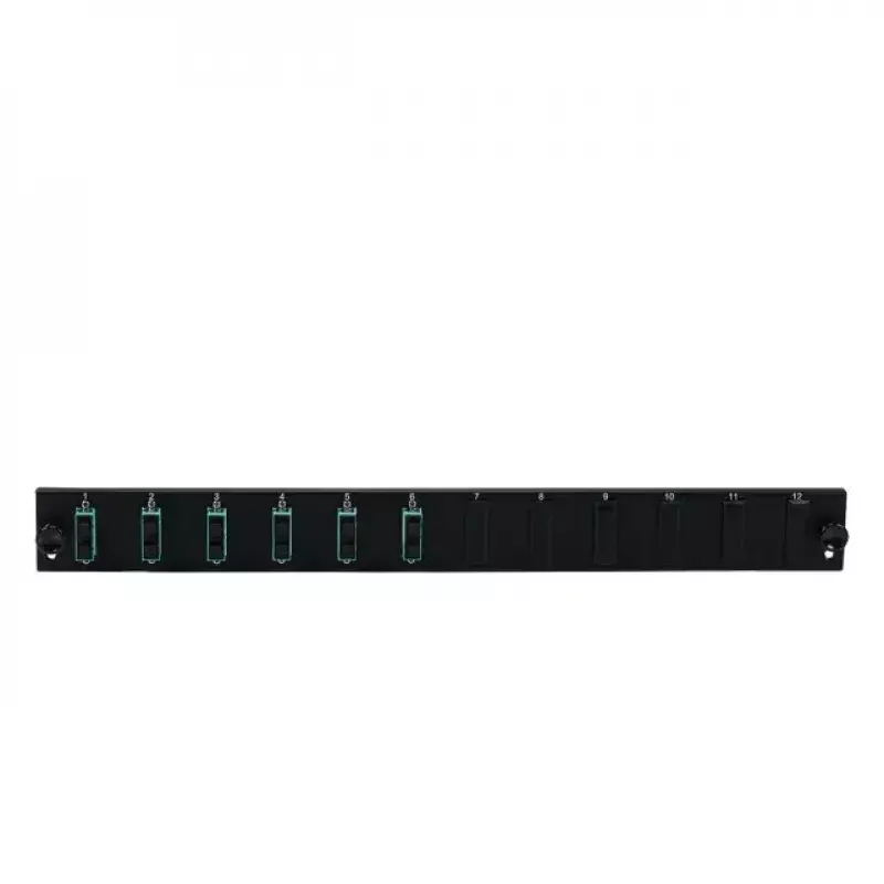 Accessorio per patch panel EFB Elektronik SB-FP-6SC-D-V-OS2 — rack 1HE, 432×13×43,5 mm, grigio