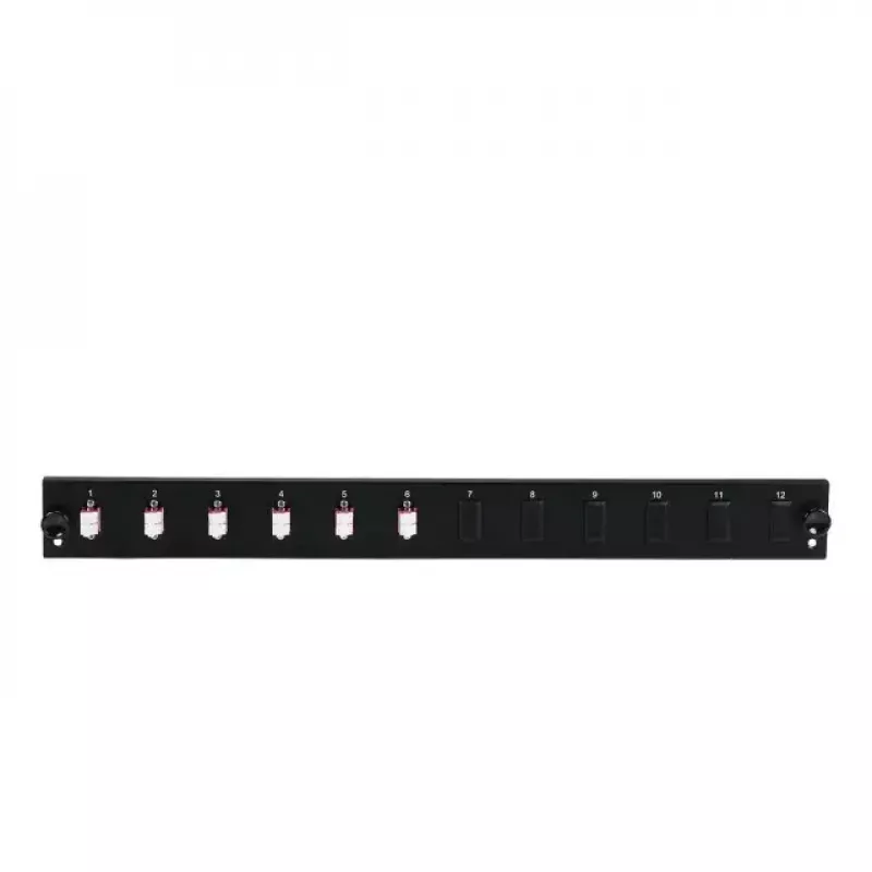 Accessorio patch panel EFB Elektronik SB-FP-6SC-S-OS2 — montaggio rack 1U, 432×13×43,5 mm, grigio