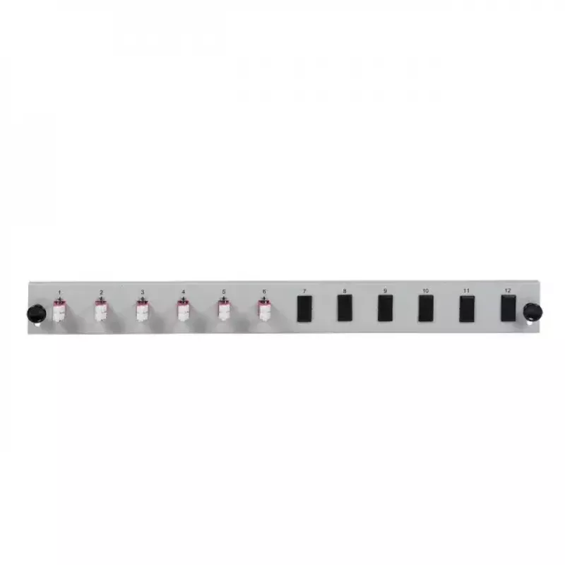 Accessorio patch panel EFB Elektronik SB-FP-6SC-S-OS2 — montaggio rack 1U, 432×13×43,5 mm, grigio