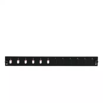 EFB Elektronik SB-FP-S-6SC-S-OS2 pannello frontale 12 porte con 6 accoppiatori LC duplex OS2, nero, 1U