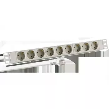 EFB Elektronik EK631DE.1GR Multipresa da 19 pollici 1U, 9x CEE 7/3, profilo in alluminio, grigio